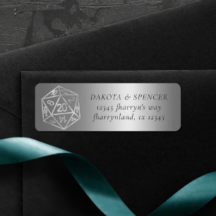 Etiqueta RPG Luxe   Endereço do Jogador de Mesa Fantasia Sh