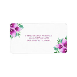 Etiqueta RSVP de Casamento de Lily Roxo da Modern Watercolo