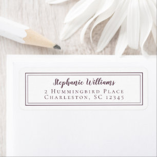 Etiqueta RSVP de Casamento Simples Branco Puro