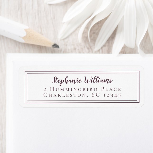Etiqueta RSVP de Casamento Simples Branco Puro (Insitu)