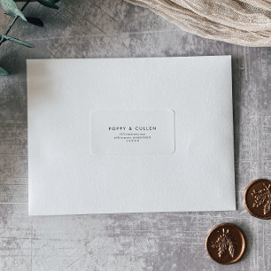 Etiqueta RSVP de Endereços RSVP de Casamento de Tipografia
