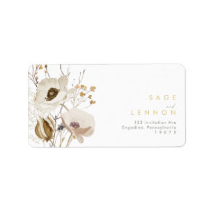 Etiqueta RSVP de Endereços RSVP de Casamentos de Flores Sel