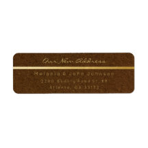 RSVP de Novo Endereço Dourado Castanho Natural Kra