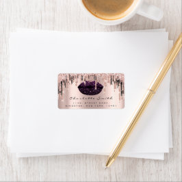 Etiqueta RSVP Kiss Rosa Lábios Rosa Roxo Makeup