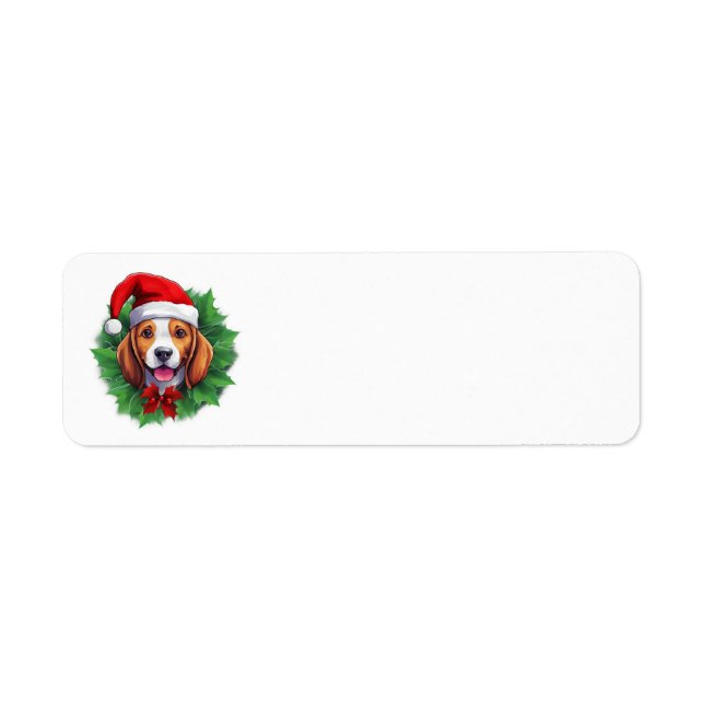 Etiqueta Rua Beagle Christmas (Frente)