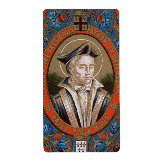 Etiqueta Rua. Ivo de Kermartin (M 005) (Frente)