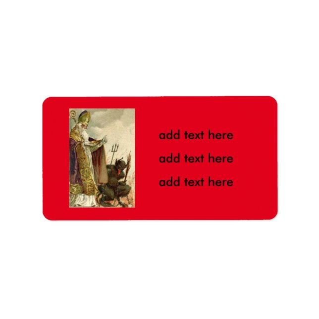 Etiqueta Rua Nicholas Krampus Pitchfork Priest (Frente)