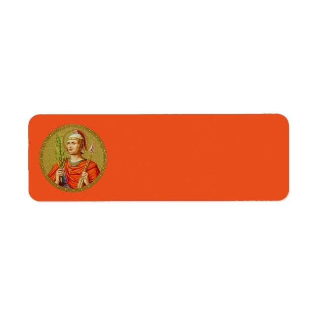 Etiqueta Rua. Sebastian (SNV 24) (Imagem redonda) Horizonta (Frente)