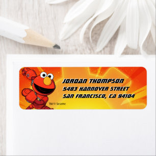 Etiqueta Rua Sésamo Mecha Builders Elmo