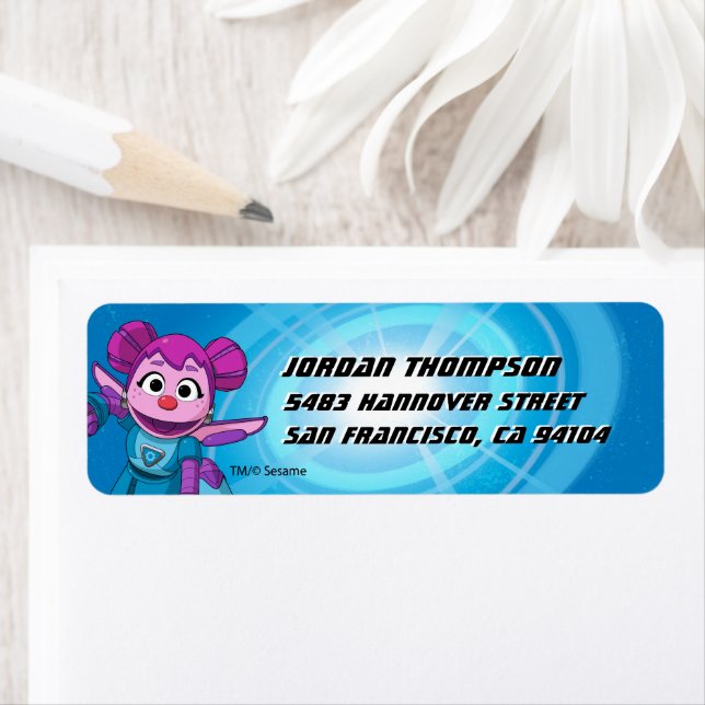 Etiqueta Rua Sésamo | Mecha Construtor Abby Em Ação (Insitu)