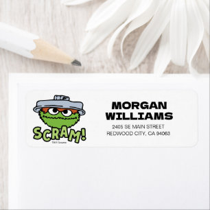 Etiqueta Rua Sésamo Oscar, o Grouch Scram!