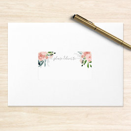 Etiqueta Rubor Floral Por Favor Entregar No Casamento