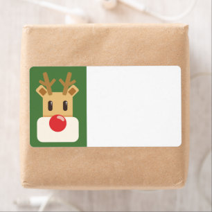 Etiqueta Rudolph, a rena vermelha