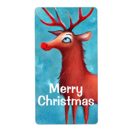 Etiqueta Rudolph, a rena vermelha