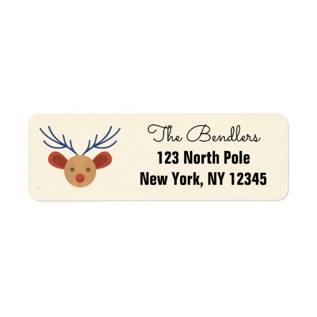Etiqueta Rudolph Return Address Label (Frente)