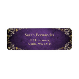 Etiqueta Rúscula Rótulo da armação em ouro roxo