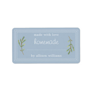 Etiqueta Russo Homemade Baked Goods Jam Azul