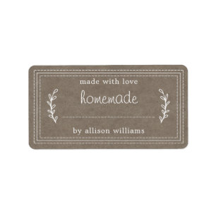 Etiqueta Russo Homemade Baked Goods Jam Canning Kraft