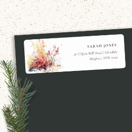 Etiqueta Rust Orange Yellow Autumn Fall Landscape