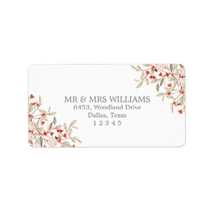 Etiqueta Rustic Australian Flowers Endereço Formal De Regre