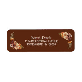 Etiqueta Rustic Autumn Floral