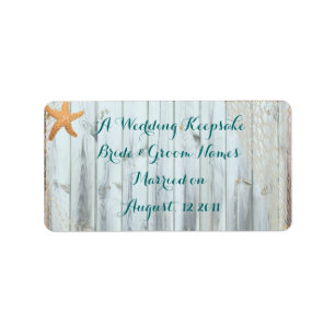 Etiqueta Rustic Beach Starfish: Casamento Favor Lip Balm Tu