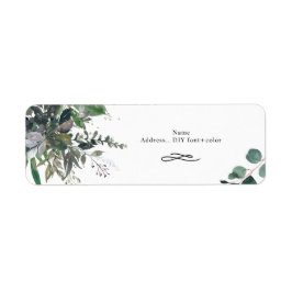 Etiqueta Rustic Blue Gum Eucalyptus Return Address