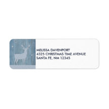Rustic Blue Wood Reindet — Natal