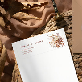 Etiqueta Rustic Boho Garden Flowers Endereço de Devolução d