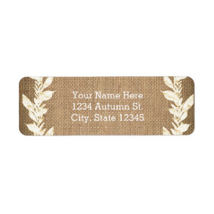 Etiqueta Rustic Burlap & Sair Convite Para Casamento