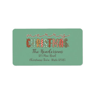 Etiqueta Rustic Country Merry Christmas