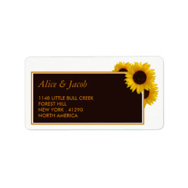 Etiqueta Rustic Country Sunflower - Casamento Floral