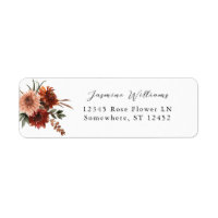 Rustic Earth & Champagne Florals Endereço de Retor