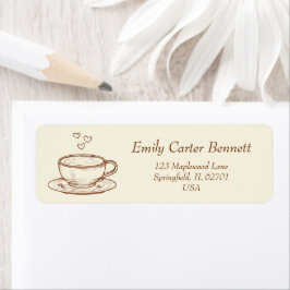 Etiqueta Rustic Love está criando Chá de Birdal Café