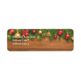 Etiqueta Rustic Merry Christmas Label – Customizable