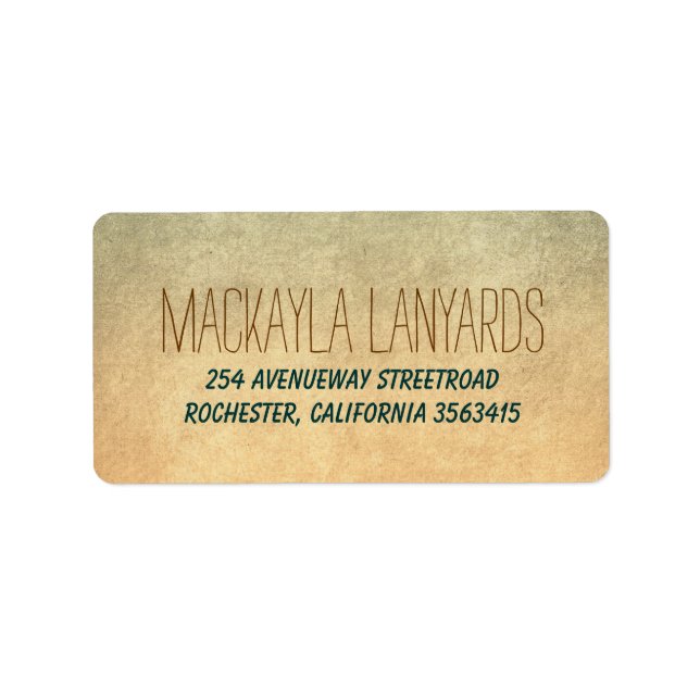 Etiqueta Rustic Old Wedding (Frente)