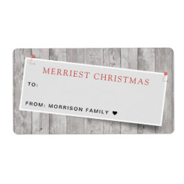 Etiqueta Rustic Pinking Natal Holiday Season To and From