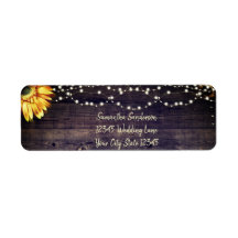 Rustic Sunflower Wedface Return Address