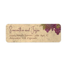 Etiqueta Rustic Vineyard Watercolor Return Address