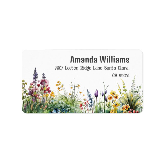 Etiqueta Rustic Wildflower Boho Chic Floral Chá de fraldas (Frente)