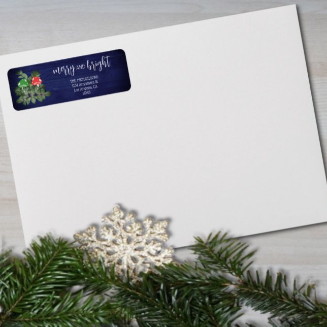 Etiqueta Rustic Woodland Whimsical Mushrooms Christmas (Criador carregado)