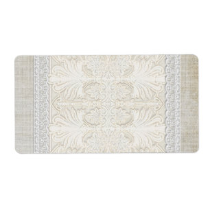 Etiqueta Rústico Lace com Idade Vintage Linen