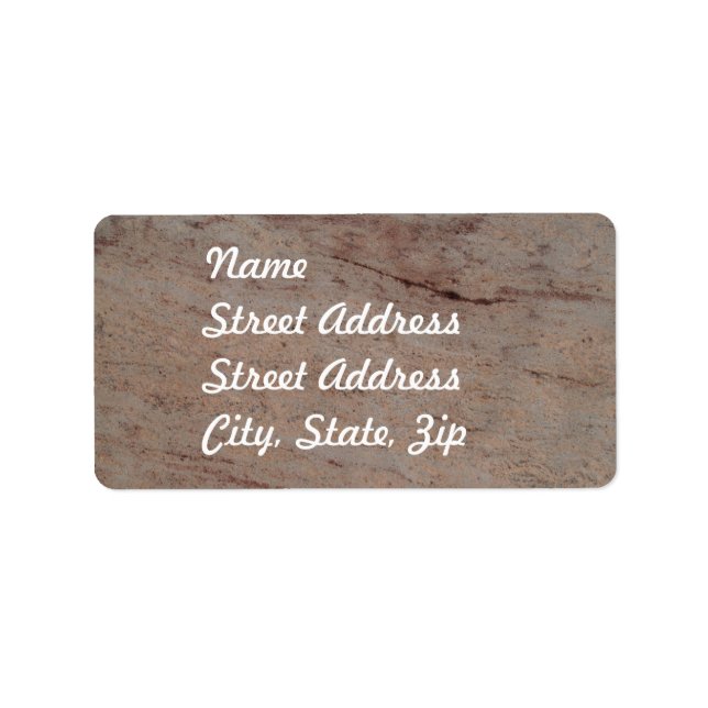 Etiqueta Rusty Brown Marble Address Sticker (Frente)