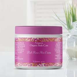 Etiqueta Sabões e rótulos cosméticos, cor-de-rosa e damasco