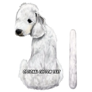 Etiqueta sacudindo do carro do cão de Bedlington