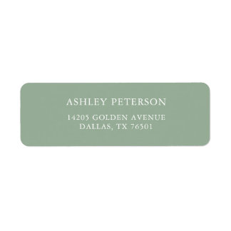 Etiqueta Sage Green Wedding Return Address Shipping