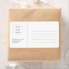 Etiqueta Sage Green White - Entrega moderna de negócios