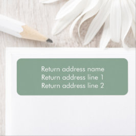 Etiqueta Sage Simple Modern Christmas Return Address