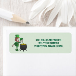 Etiqueta Saint Patrick's Day Leprechaun