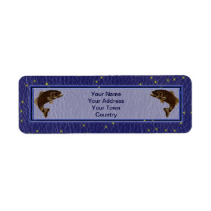 Etiqueta Salmão Zodiac Americano Nativo De Leather